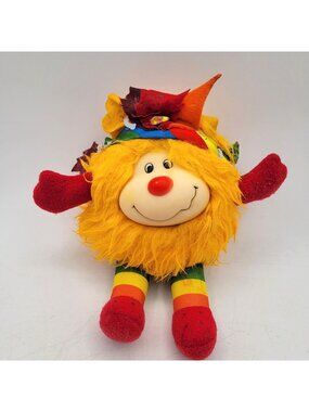 Vintage 1984 Mattel Hallmark Rainbow Brite Hatful Yellow Leaf Plush Sprite Doll
